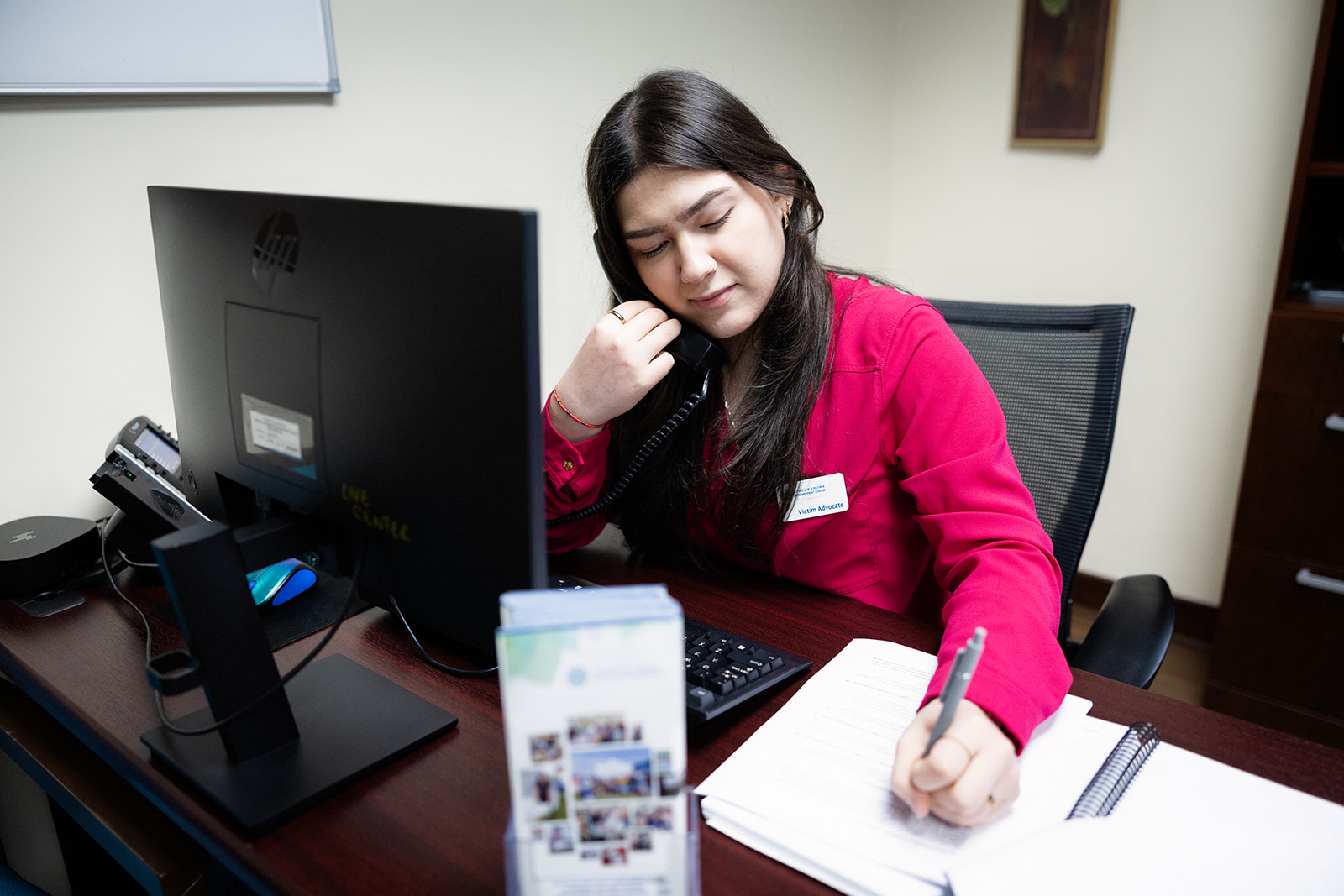 Latino Woman Receiving Help on Phone